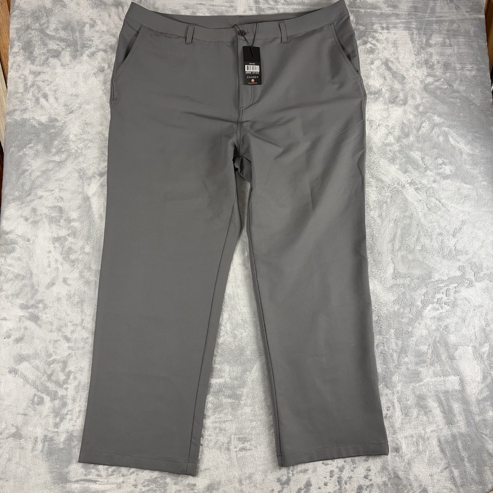 Chase 54 Performance Mens 42x30 Golf Pants Gray Straight Leg NEW